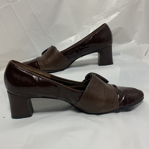 JOYCE California Dark Brown Heeled Loafer size 7-1/2 - Picture 8 of 12